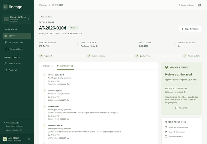 Both release decisions remain inspectable