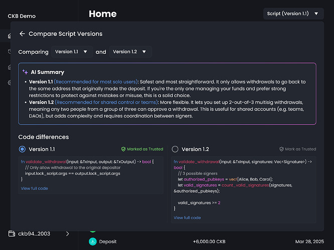 compare scripts